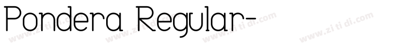 Pondera Regular字体转换